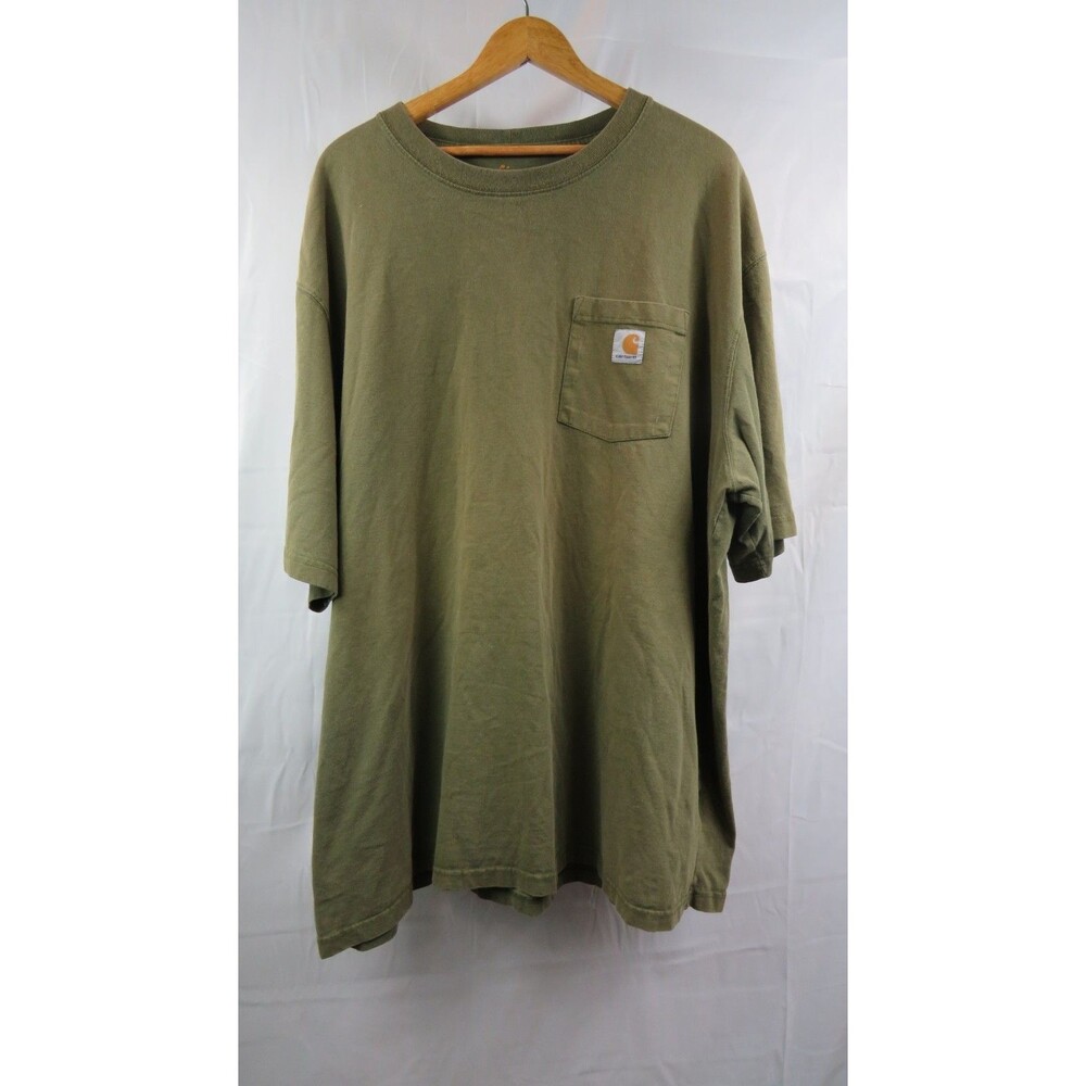 CARHARTT Force T-Shirt Men's 3XL Green Chest Pocket Relaxed Fit 3XL